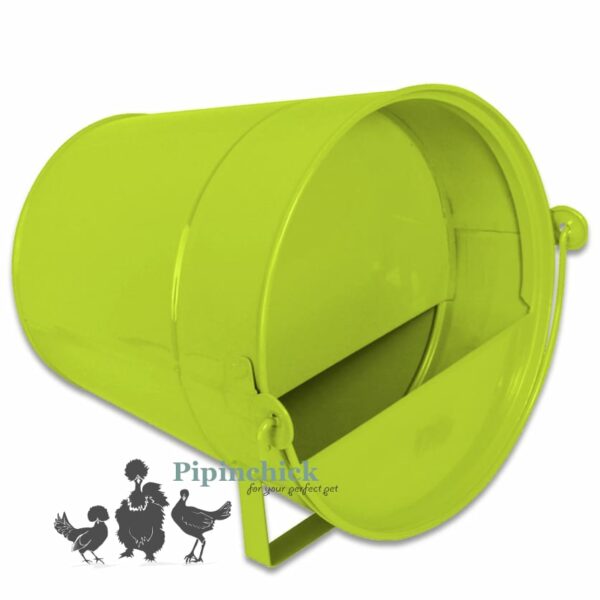 Galvanised 7ltr Green Bucket Poultry Drinker