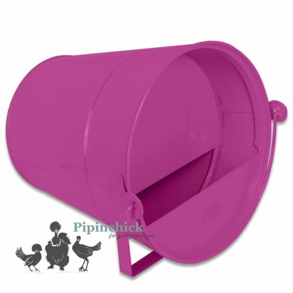 Galvanised 7ltr Pink Bucket Poultry Drinker