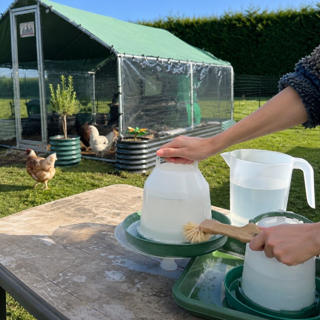 cleaning chicken coop accessories